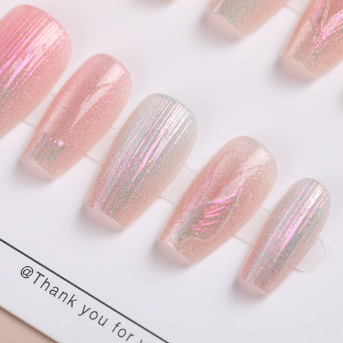 Shimmering Glitter Press-On Nail Set Bowlift