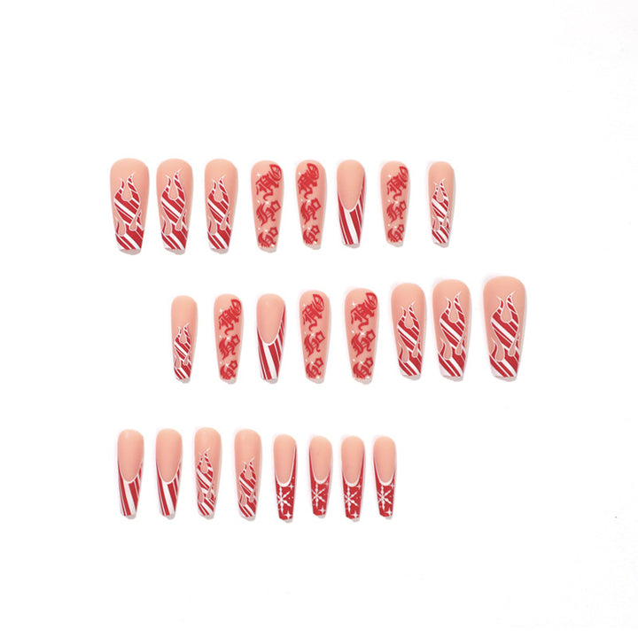 Artistic nail extensions in festive design Bowlift