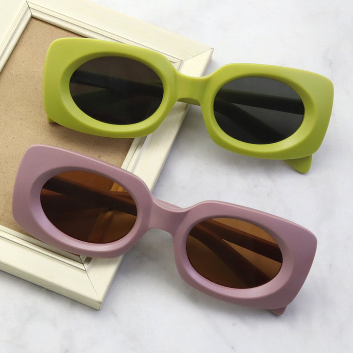 Contemporary Matte Square Sunglasses Bowlift
