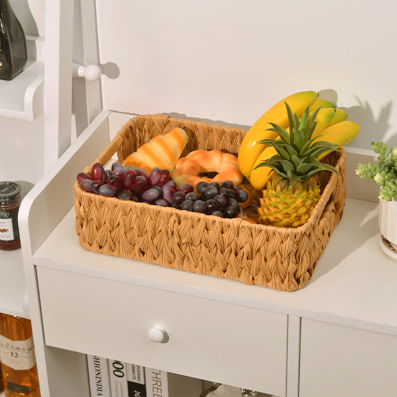 Natural Fiber Woven Storage Basket Bowlift
