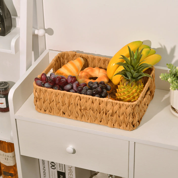 Natural Fiber Woven Storage Basket Bowlift