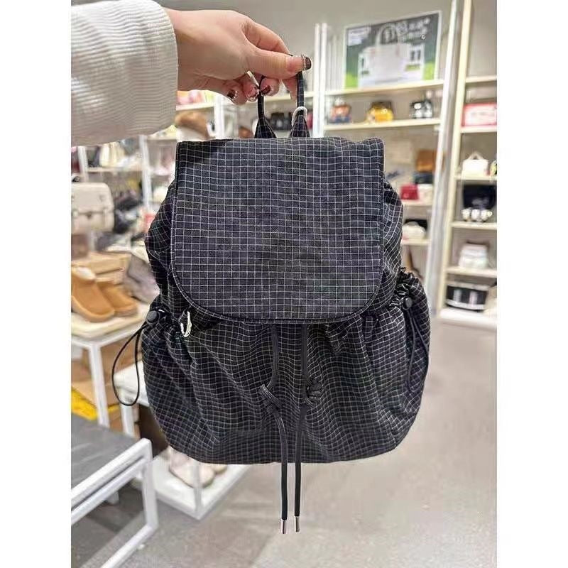 Fashionable Backpack with Practical Drawstring Bowlift