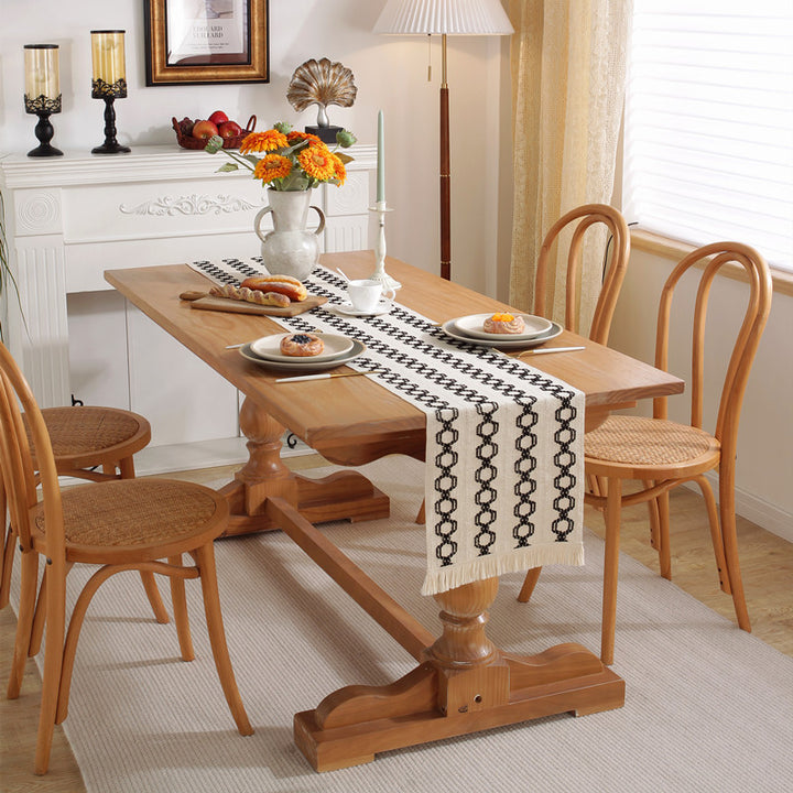Modern Tasseled Table Runner