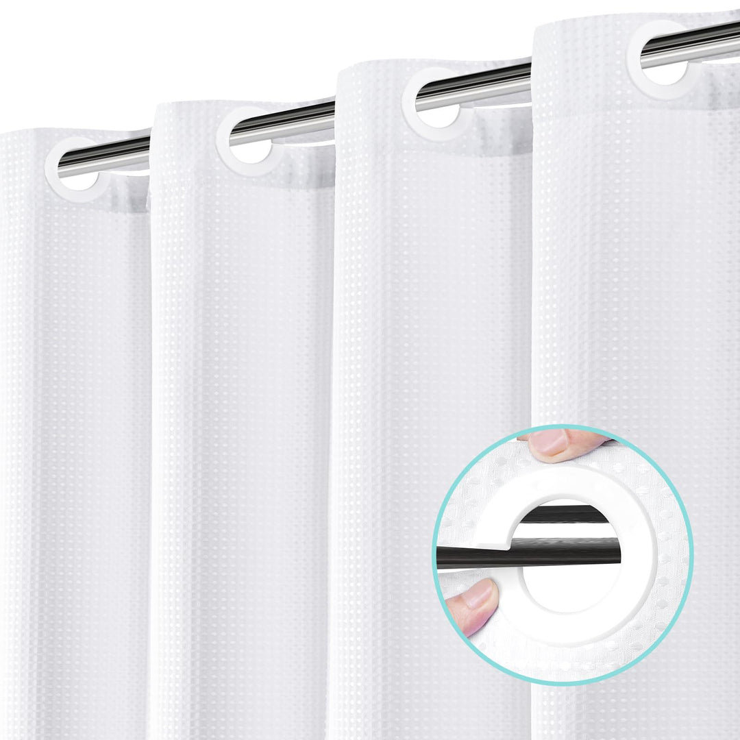 Textured Waterproof Shower Curtain Bowlift