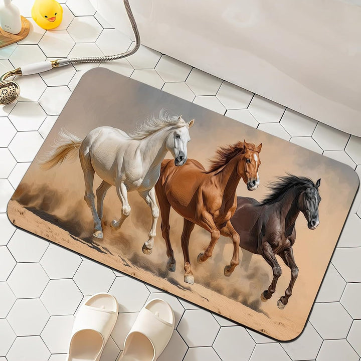 Floral-Patterned Comfort Bath Mat Bowlift