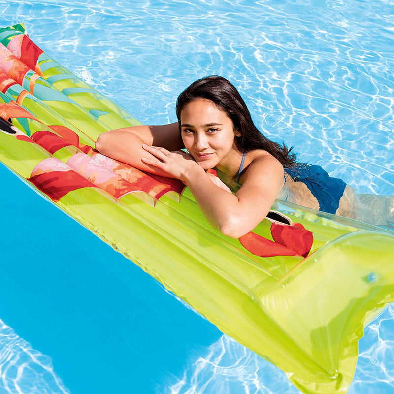 Women Inflatable Lounge with Tropical Pattern Bowlift