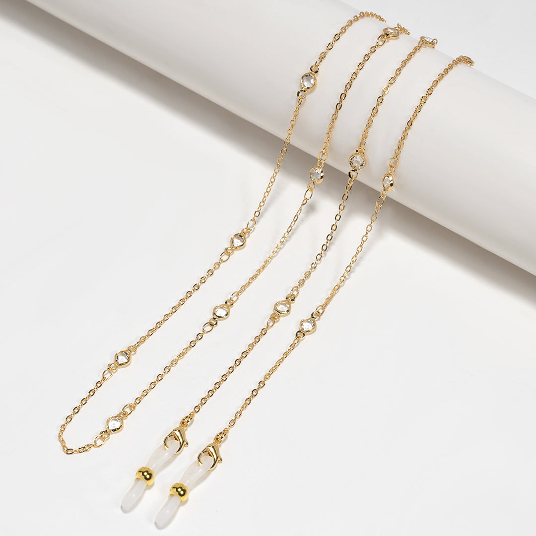 Decorative Eyewear Chain with Gem Detailing Bowlift