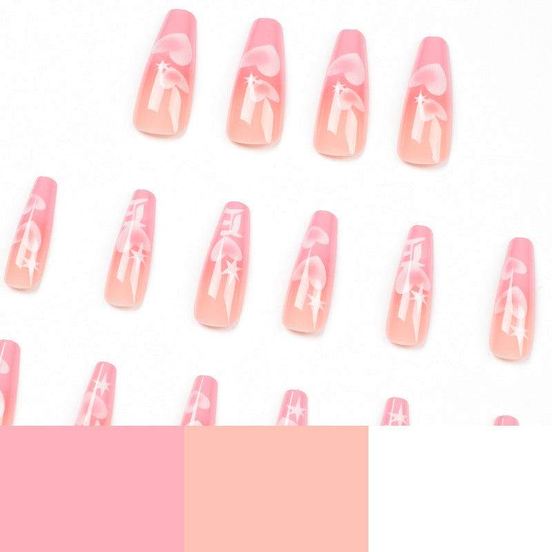 Artificial nail art with heart patterns Bowlift