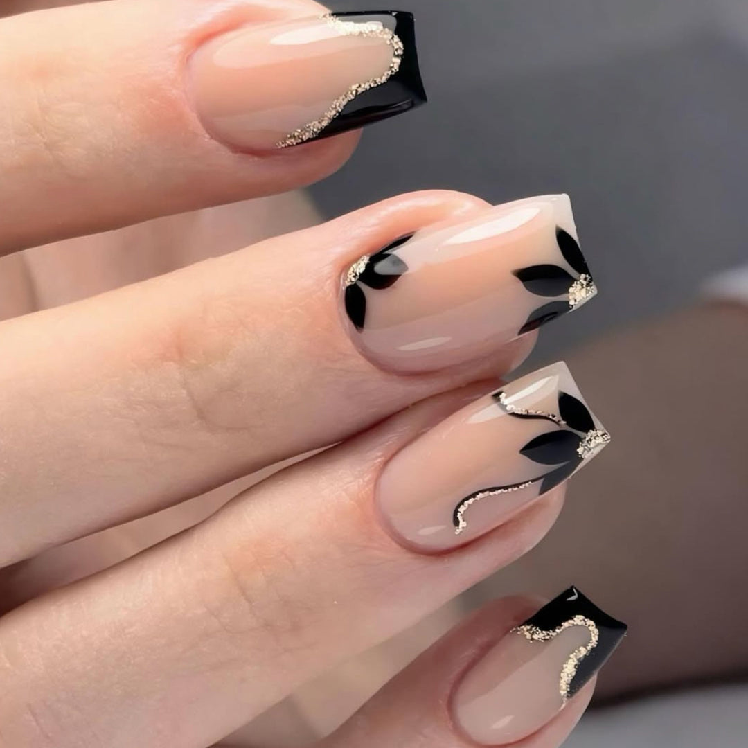 Elegant Floral Accented Nail Art Bowlift