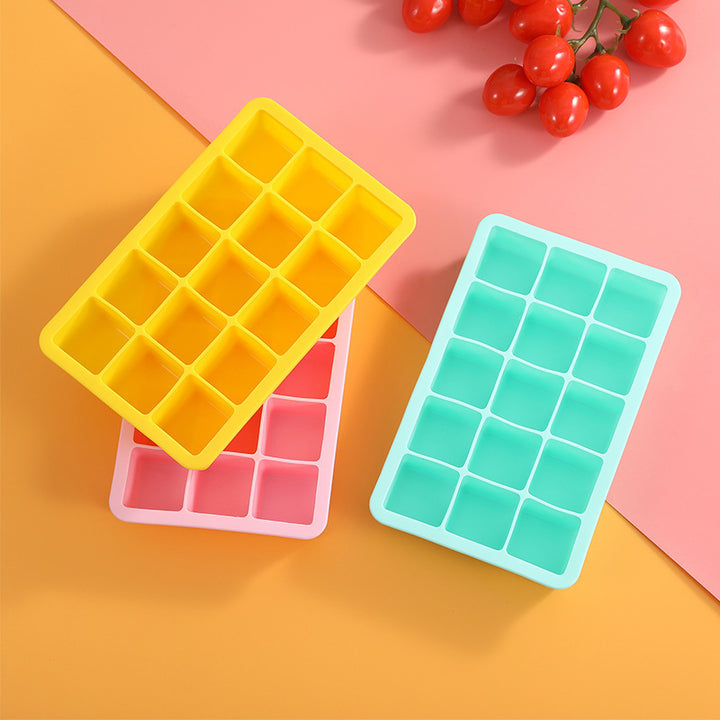 Flexible Silicone Square Ice Cube Tray Multi-Cavity Freezer Mold Bowlift