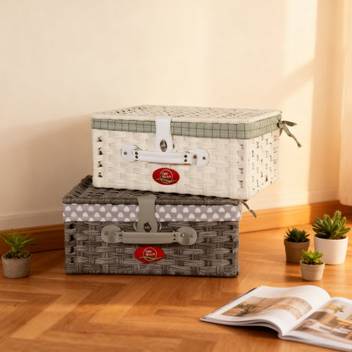 Ladies Decorative Storage Basket with Removable Fabric Cover Bowlift