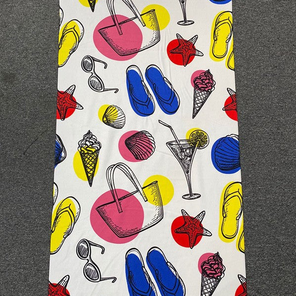 Beach towel with tropical flamingo design Bowlift