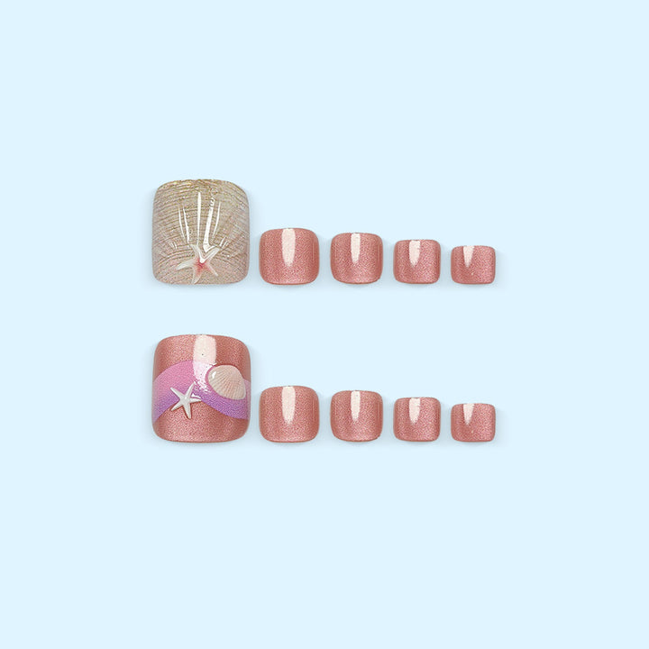 Nail art set with maritime motifs and glitter accents Bowlift