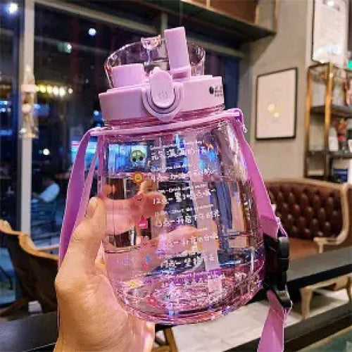Ladies multifunctional hygiene drinking bottle with carrying strap Bowlift
