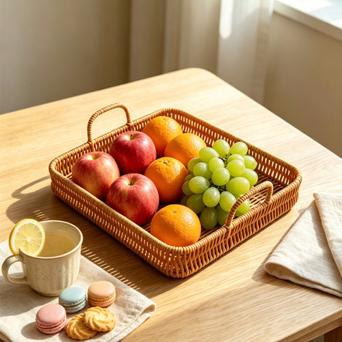 Handmade Woven Serving Tray Bowlift