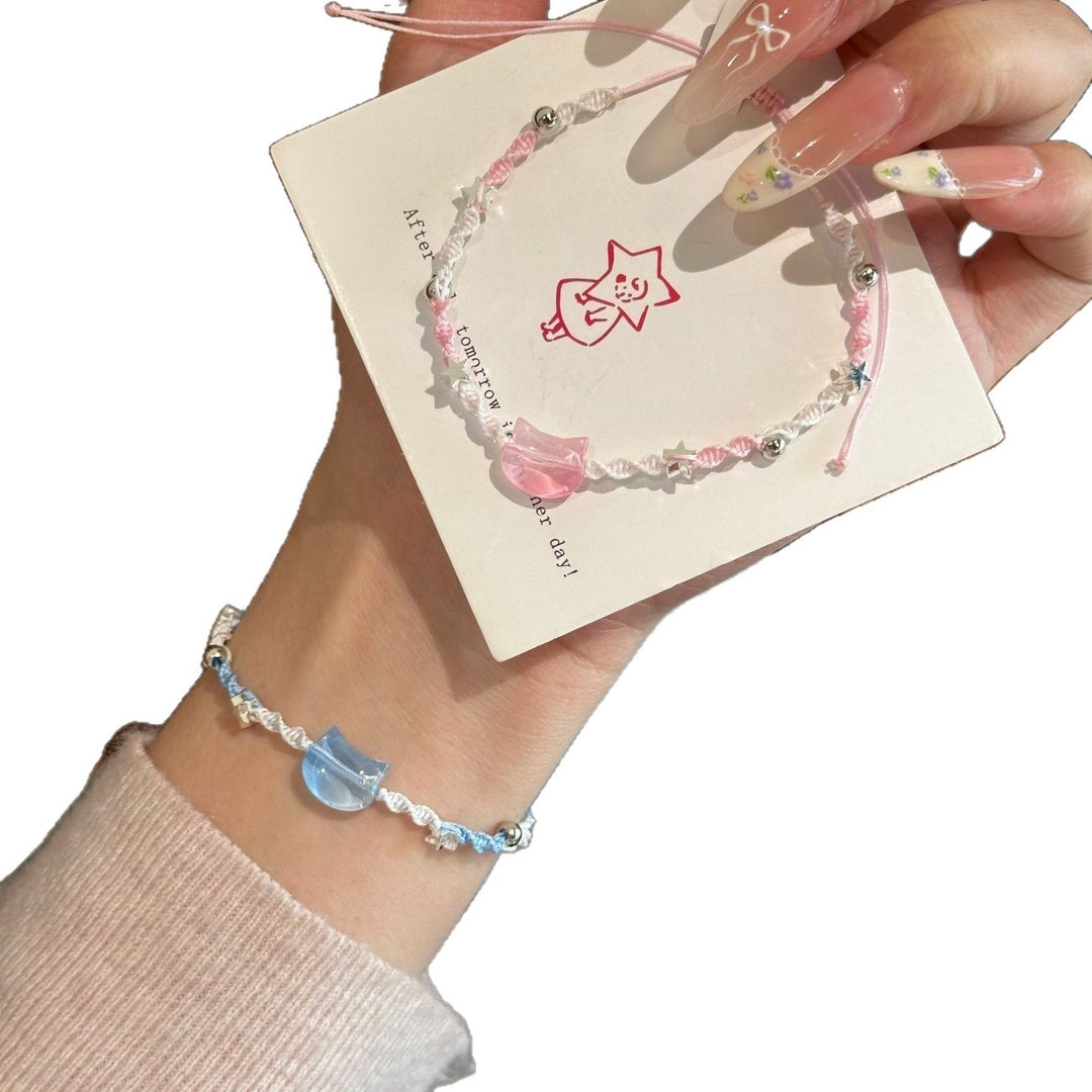 Adjustable Cat-Themed Charm Bracelet Bowlift