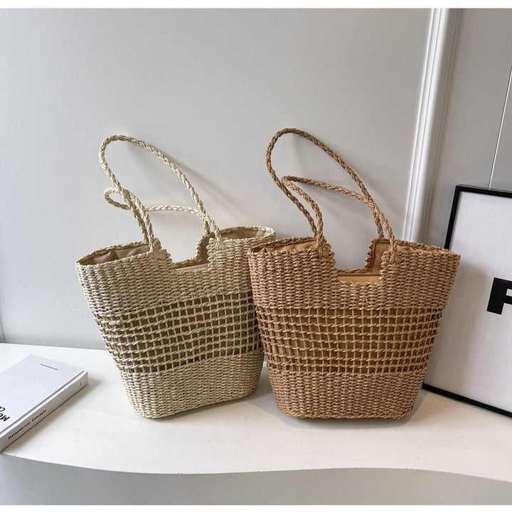 Braided shopping bag with structured design Bowlift