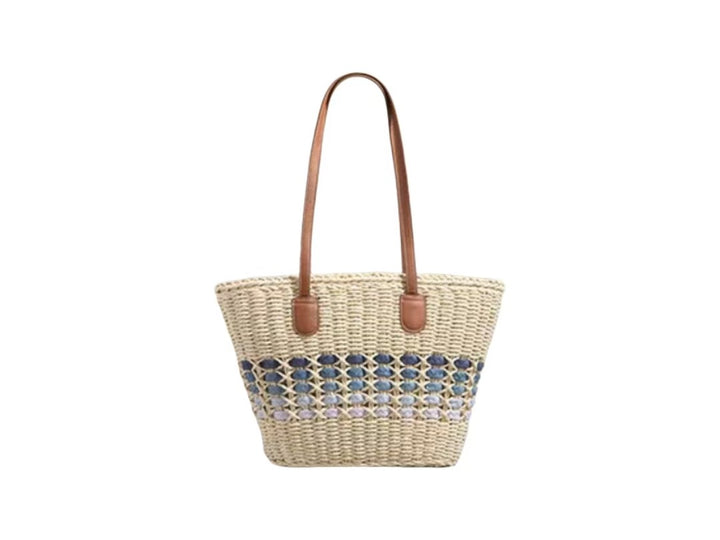 Braided handbag with elegant leather trim Bowlift