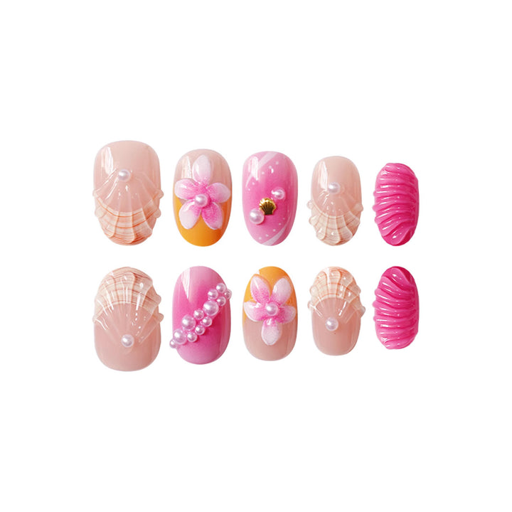 Artistic 3D Floral Nail Art Bowlift