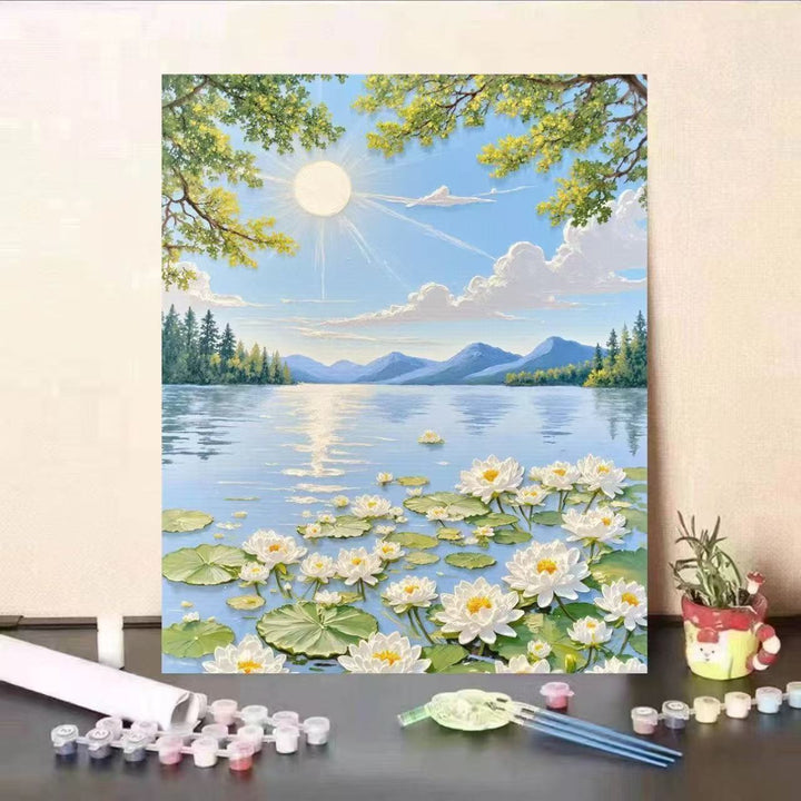 Landscape Themed Paint by Numbers Canvas Art Kit Bowlift