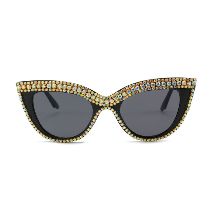 Statement Cat-Eye Sunglasses with Crystal Detailing Bowlift