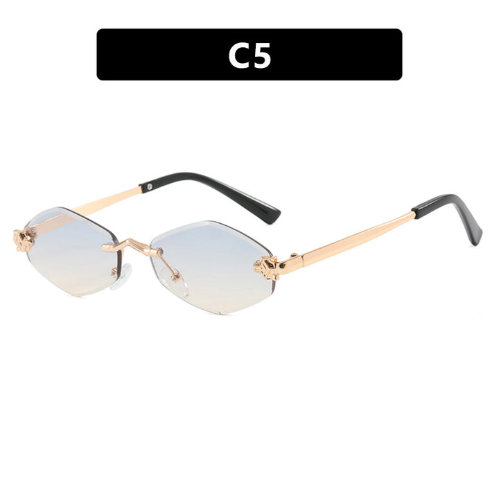 Women's geometric sunglasses with double metal frame and protective lenses Bowlift