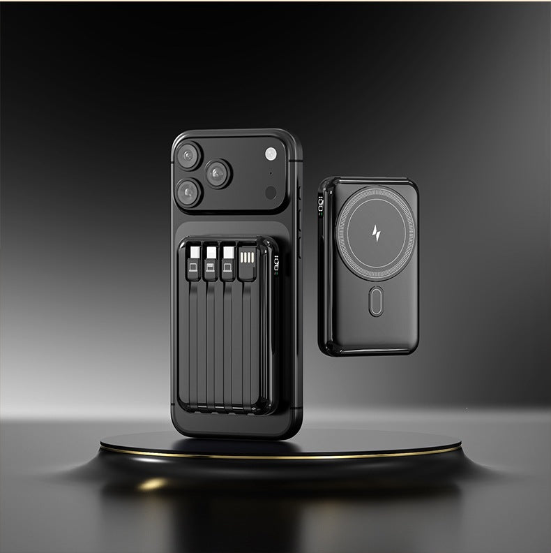 Power bank with integrated charging cable and stylish design Bowlift