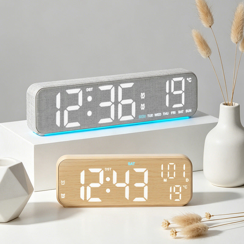 Digital Multifunction Alarm Clock with Temperature and Date Display Bowlift