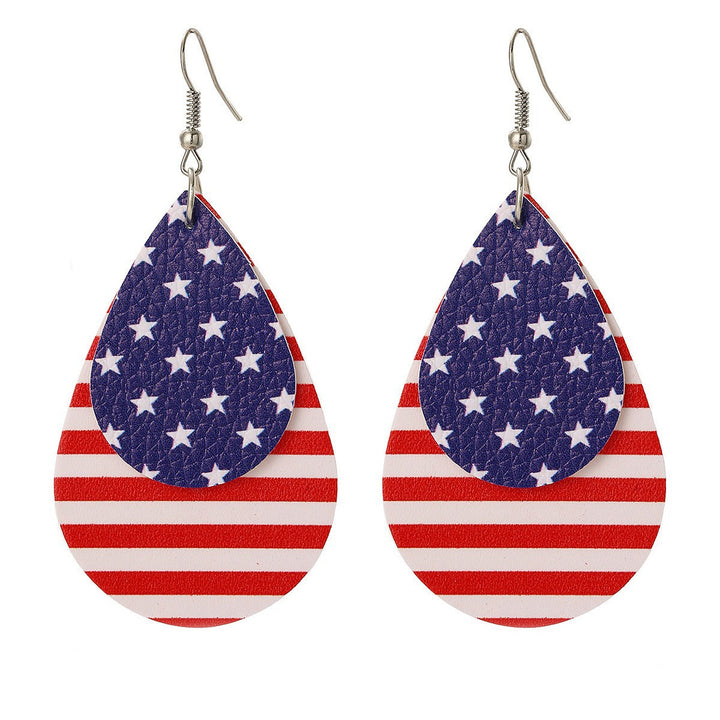 Ladies nan glittering star drop earrings with faceted central stone and rhinestone accents, nickel-free Bowlift