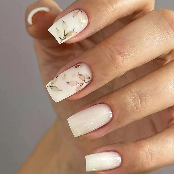 Botanical Press-On Nail Art Bowlift