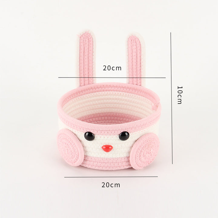 Playful Storage Basket in Bunny Design Bowlift