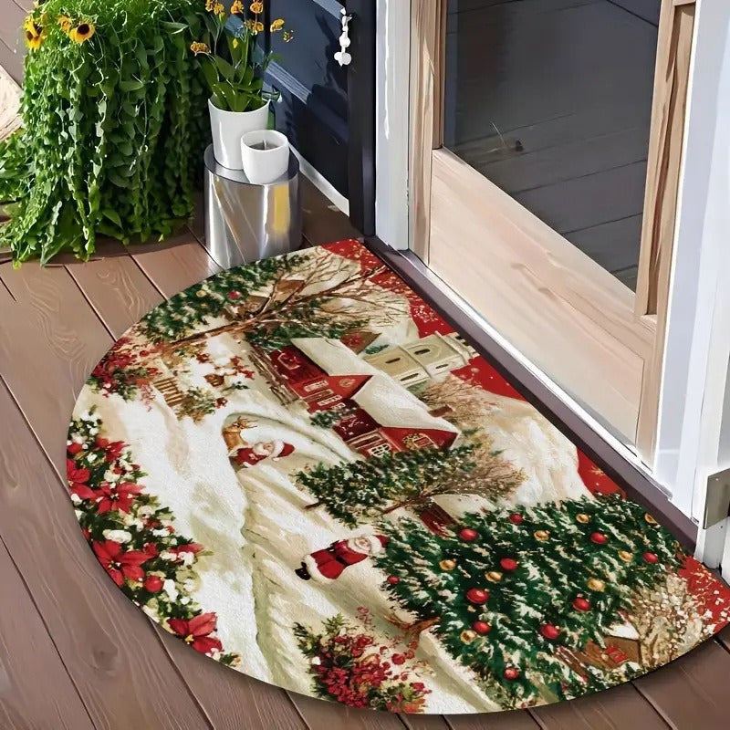 Holiday-Themed Decorative Floor Mat Bowlift
