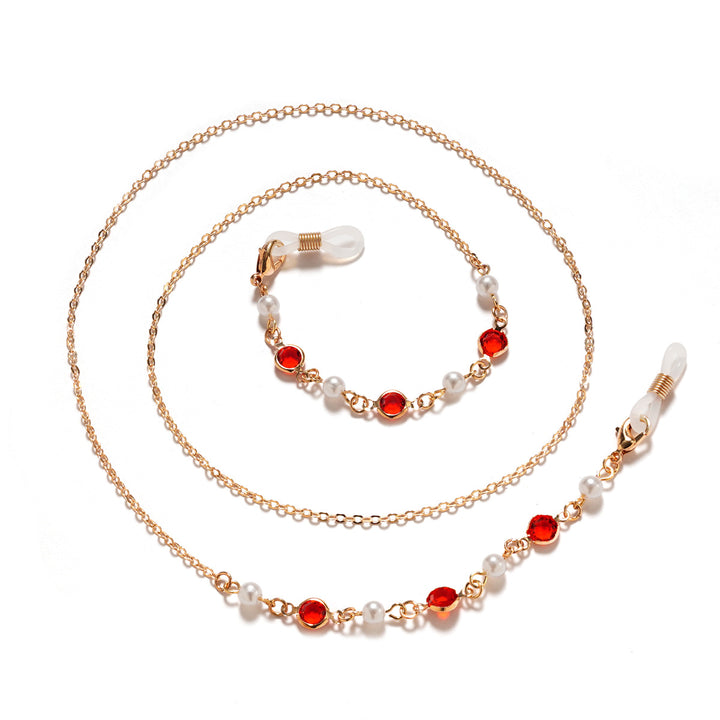 Elegant Pearl and Amethyst Eyewear Chain Bowlift