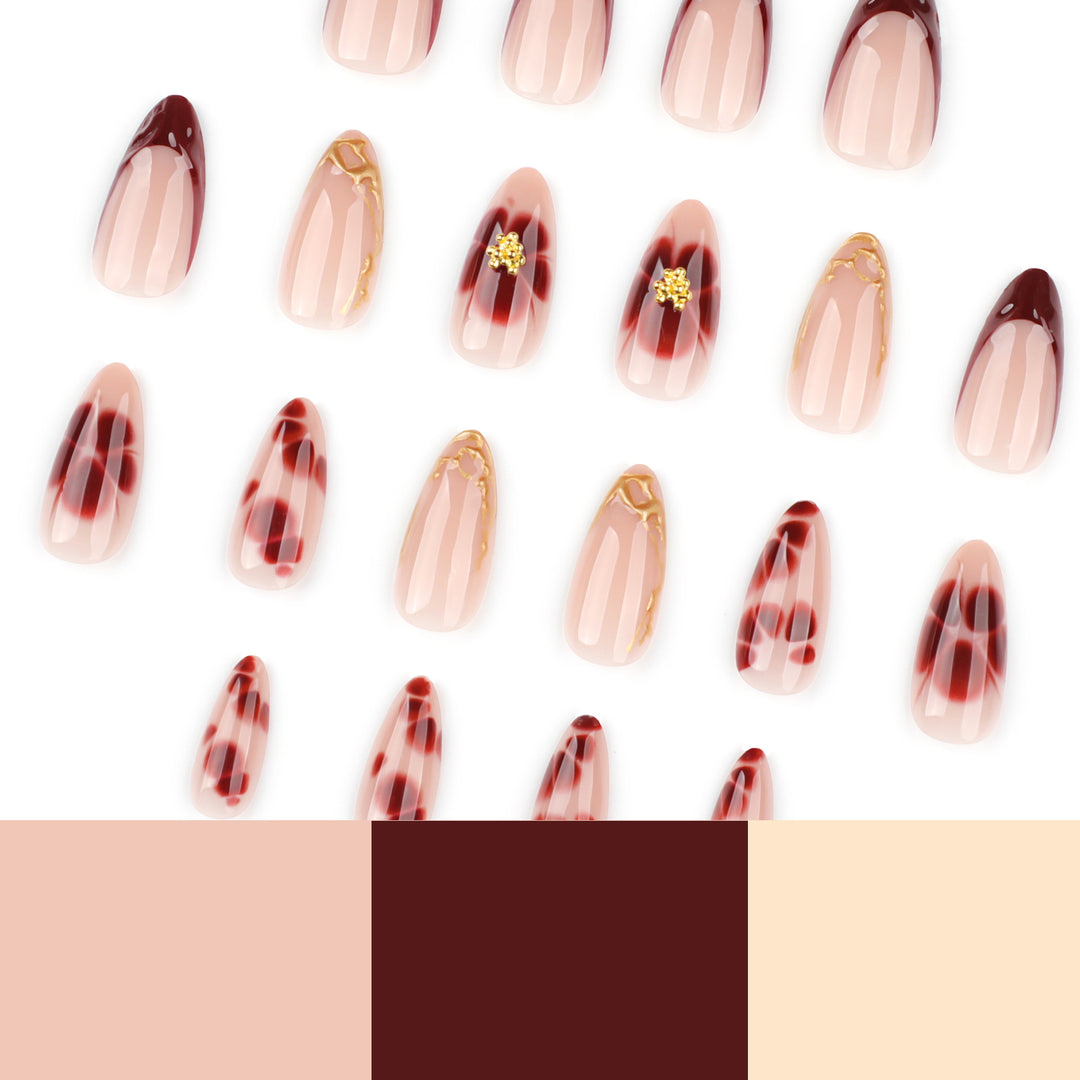 Artificial nail art with floral accents and boutique design Bowlift