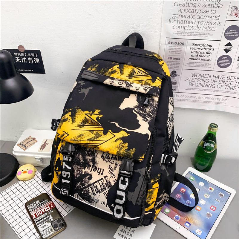 Urban Graffiti Print Backpack