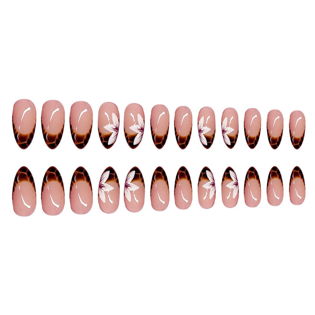 Artistic Floral Ombre Press-On Nails Bowlift