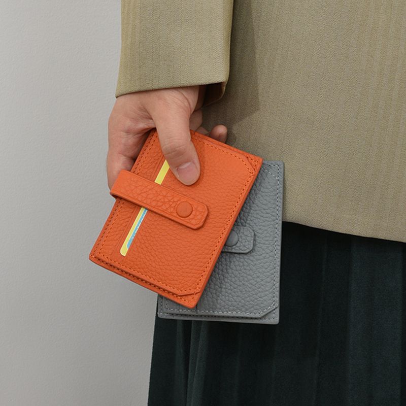 Premium Leather Snap Closure Cardholder Bowlift