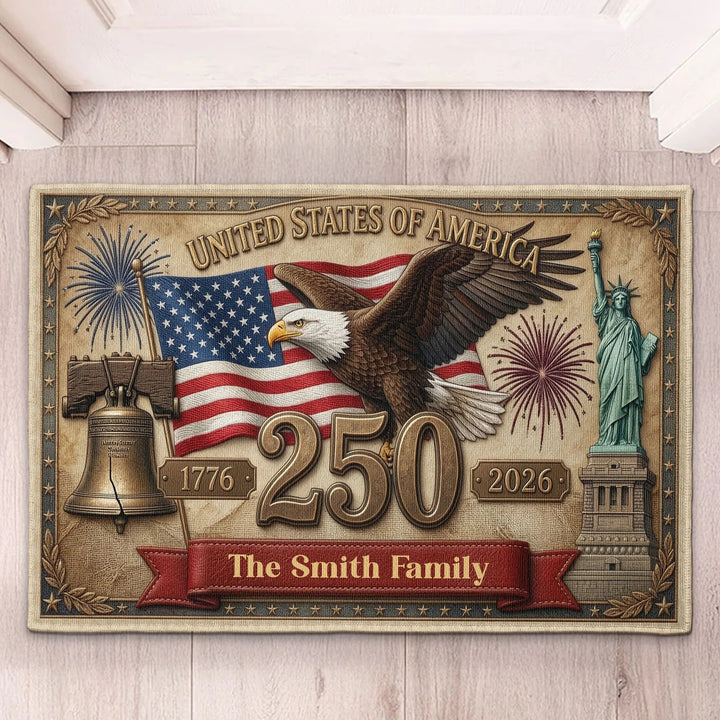American Flag Themed Doormat