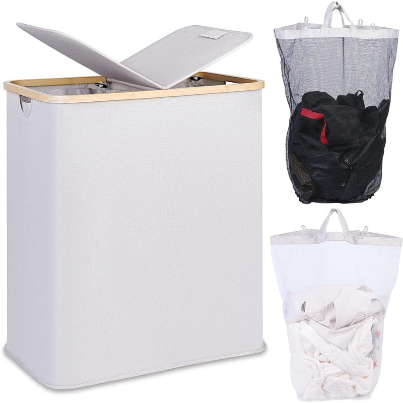 Laundry basket with lid and shelf table Bowlift