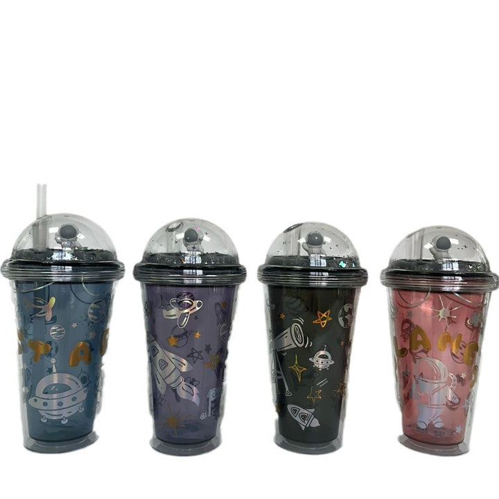 Women Insulated Water Bottle with Creative Astronaut Design Bowlift