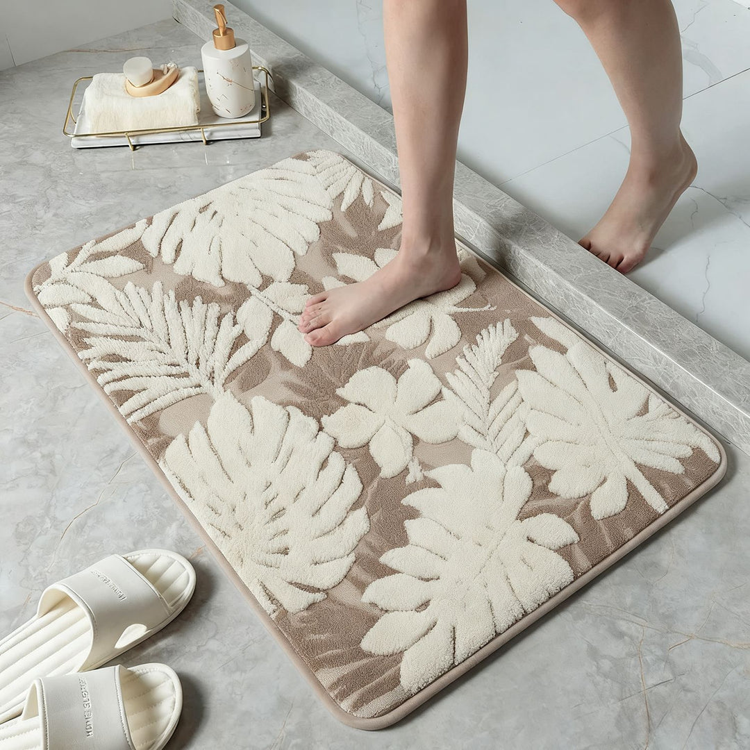 Floral Pattern Soft Bath Mat Bowlift
