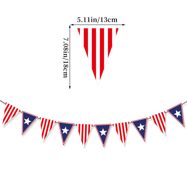 Unisex nan patriotic party decoration set with paper fans bunting pom poms star garlands and foil letter balloons Bowlift