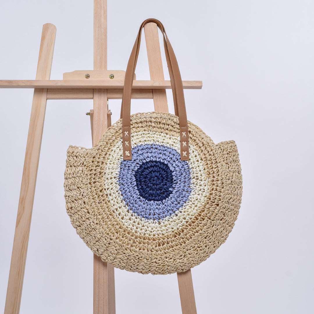 Handmade Round Rattan Bag Bowlift