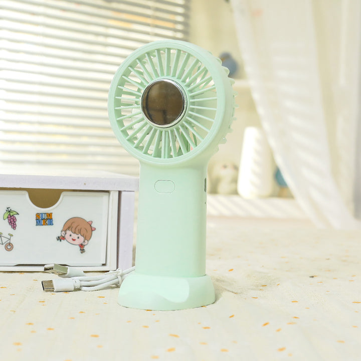 Women's Portable Hand Fan with Ergonomic Handle and USB Charging Function Bowlift