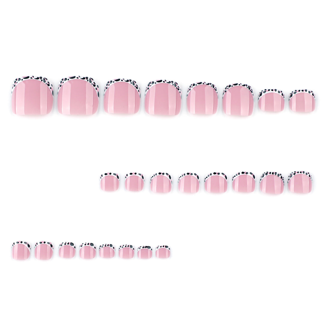 Artistic toenail design with elegant tips Bowlift