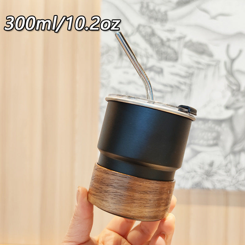 Ladies stylish stainless steel drinking cups with wood application Bowlift