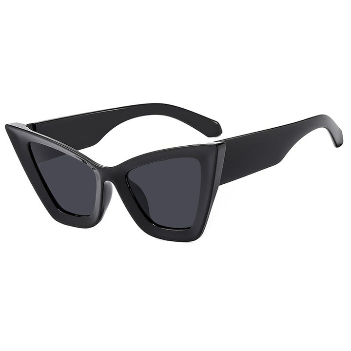 Women's Cat-Eye Sunglasses with Unique Wave Frame Bowlift