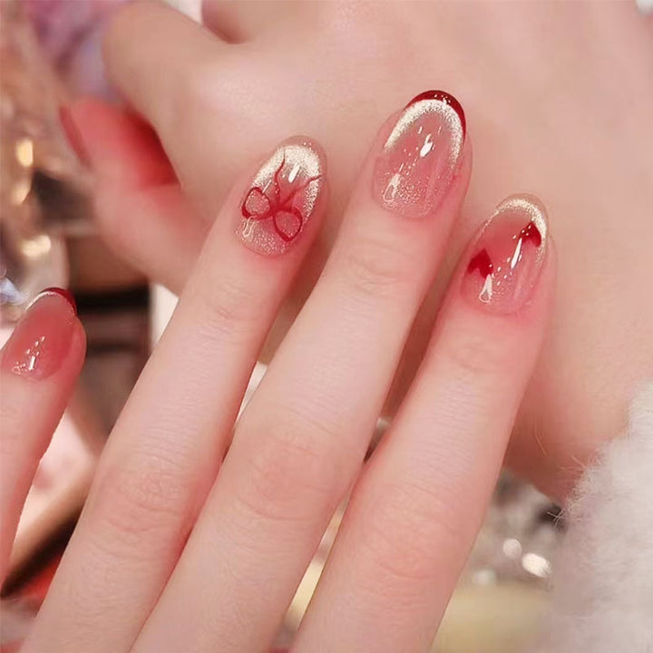 Whimsical Bunny-Themed Press-On Nail Art Set Bowlift