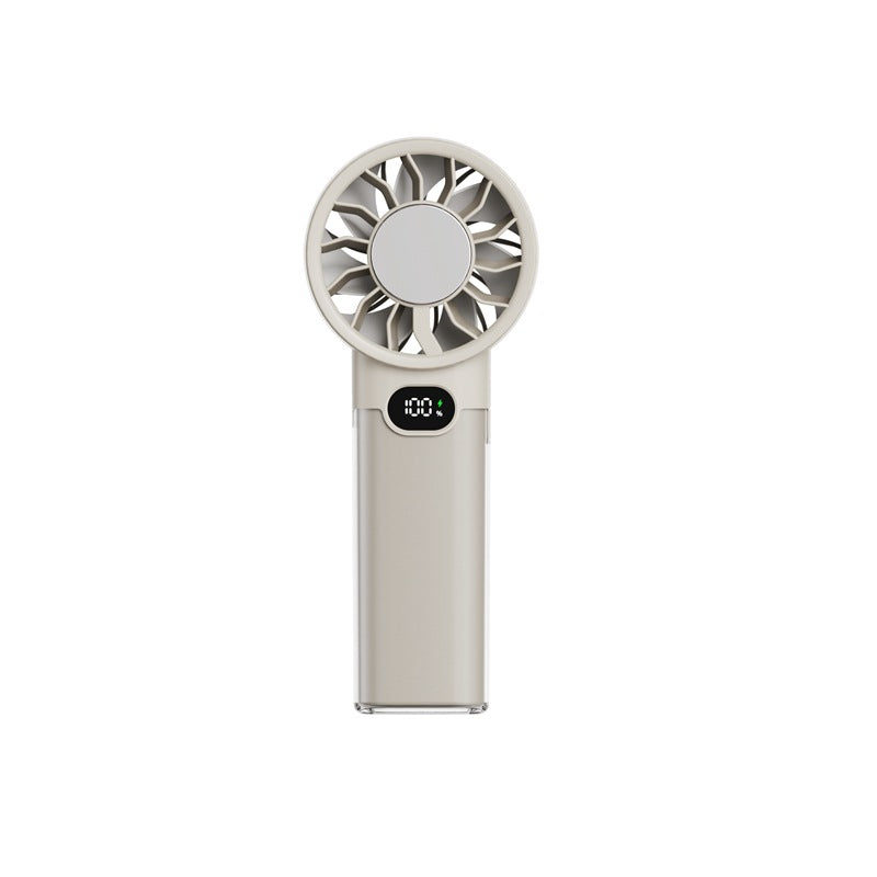 Unisex Handheld Rechargeable Cooling Fan with Smart LED Display Bowlift