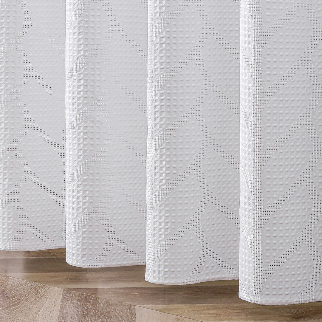 Textured Embossed Shower Curtain Bowlift